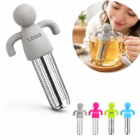 Doll-Shaped Tea Infuser with Smiling Face