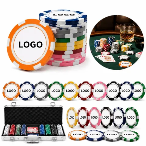 Customizable Colored Composite Poker Chips