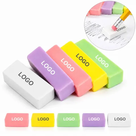 Colorful PVC Block Eraser for Precise Pencil Corrections