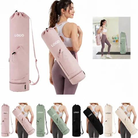 Multi-Compartment Nylon Yoga Mat Carrier Bag