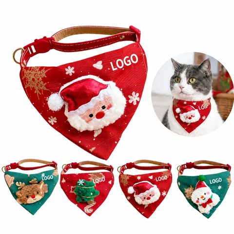 Christmas Pet Triangle Scarf Collar for Dogs and Cats