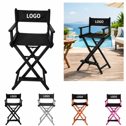 Portable Folding Steel Frame Director Chair for Outdoor Use
