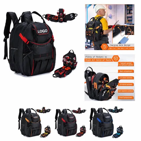 Water-Resistant Tool Backpack for Work and Commute
