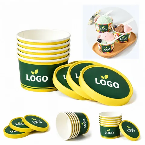 Disposable Paper Bowls for Ice Cream Serving