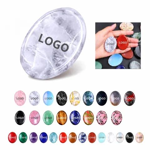 Natural Polished Crystal Thumb Stone for Stress Relief