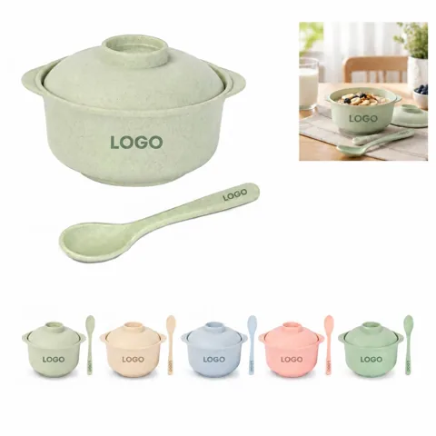 Microwave-Safe Bowl and Spoon Set for Eco-Friendly Meals