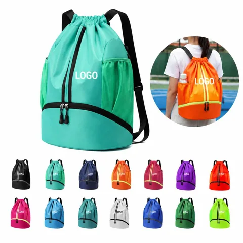 Drawstring Waterproof Sports Backpack for Gym Hiking Travel