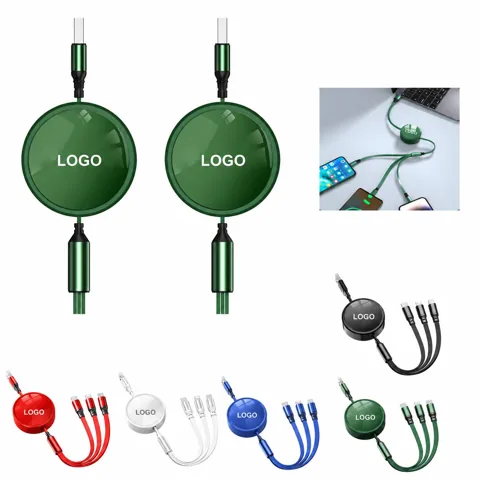 Universal Retractable 3-in-1 Charging Cable for Devices