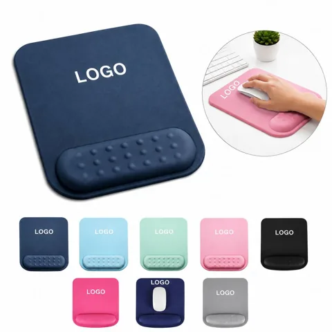 Gel Wrist Support Mouse Pad with Non-Slip Base