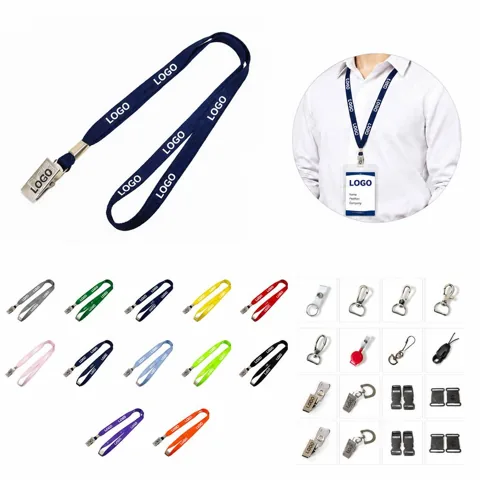 Durable Metal Clip Badge Lanyard with Safety Breakaway