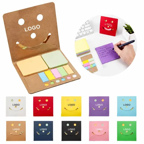 Smiley Face Adhesive Notes for Home Office Reminders