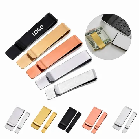 Slim Stainless Steel Cash Clip for Cards and Bills