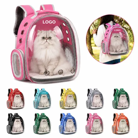 Clear Cat Carrier Backpack with Ventilated Viewing Panels