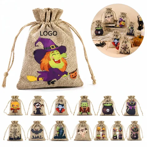 Reusable Linen Drawstring Pouch for Gifts and Storage