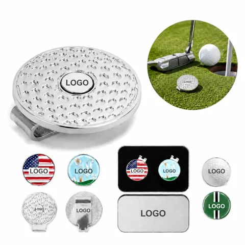 Golf Ball Marker Holder with Snap Closure, Compact