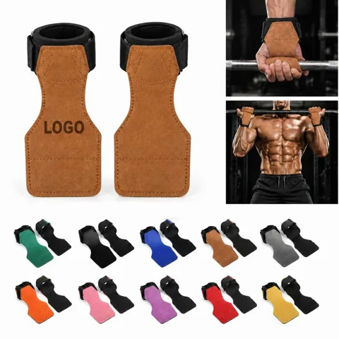 Adjustable Cowhide Wrist Straps for Weightlifting Support