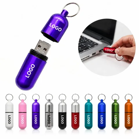 Compact Durable Metal Capsule Style USB Flash Drive