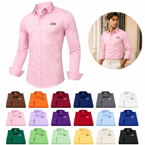 Wrinkle-Resistant Business Casual Button-Down Shirt