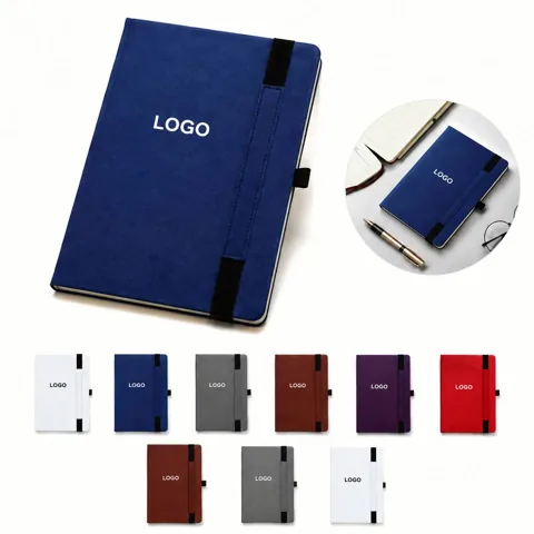 Stylish PU Notebook with Closure Strap for Note-Taking
