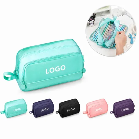 Large Capacity Water-Resistant Student Pencil Bag Organizer