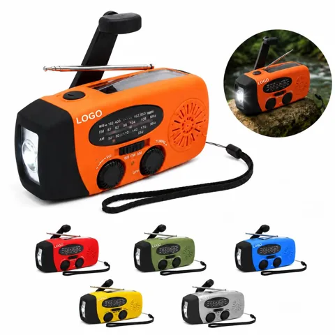 Portable Solar Crank Emergency Radio with AM/FM & LED