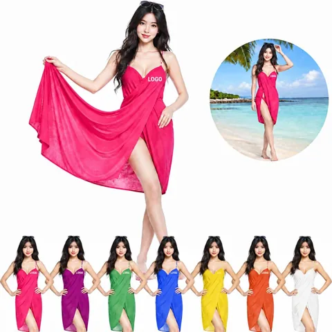 Moisture-Wicking Wrap Dress for Beach and Travel