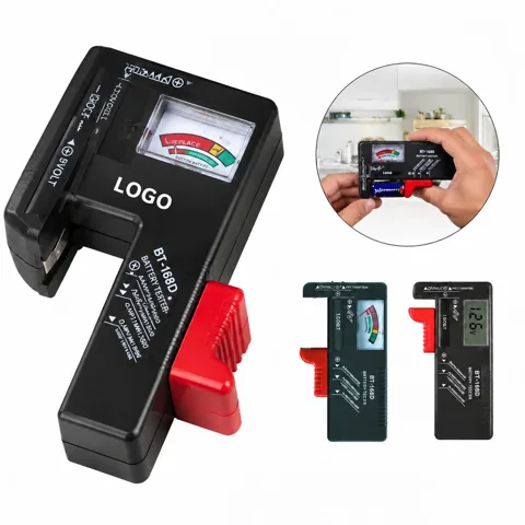 Compact Digital Battery Voltage Checker with LCD Display