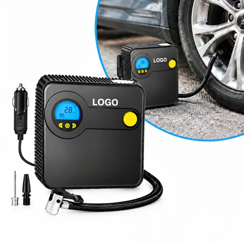 Portable 12V Tire Air Pump with Digital Gauge