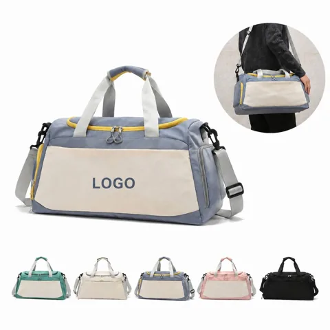 Water-Resistant Large Travel Tote Bag with Pockets