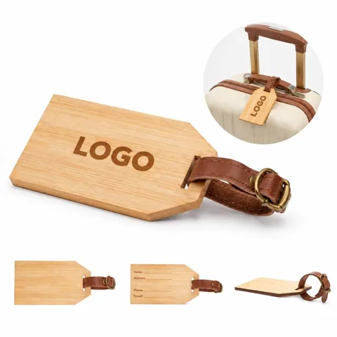 Eco-Friendly Bamboo Luggage ID Tag