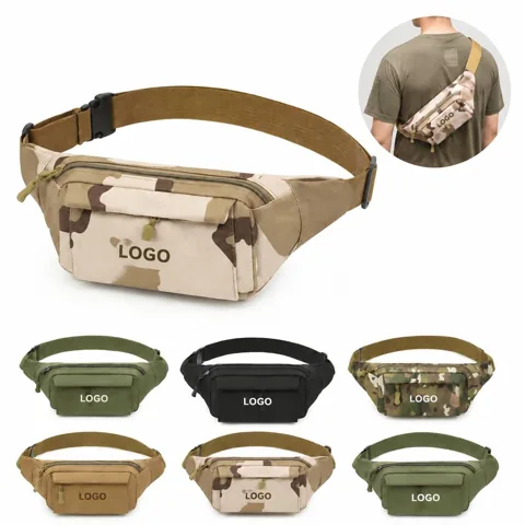 Water-Resistant Canvas Waist Shoulder Bag for Men