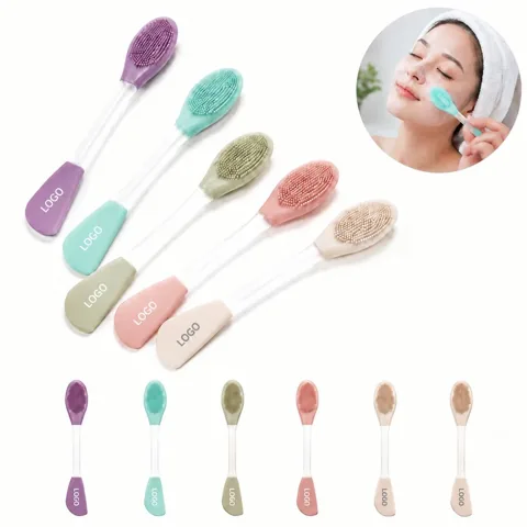 Silicone Dual-Sided Makeup Brush for Face and Eyes