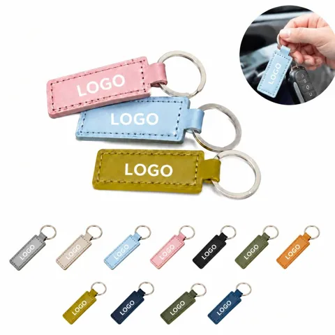 Custom Blank PU Leather Key Ring for Keys