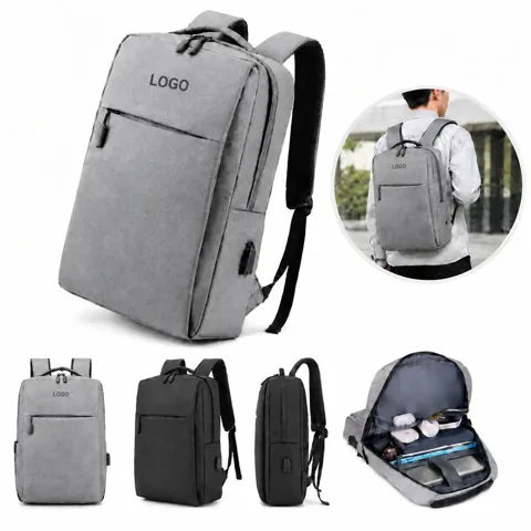 Men's Backpack with USB Charging Port for Commute
