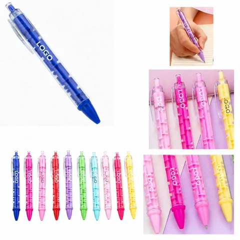 2-in-1 Retractable Ballpoint Pen with Stylus Tip