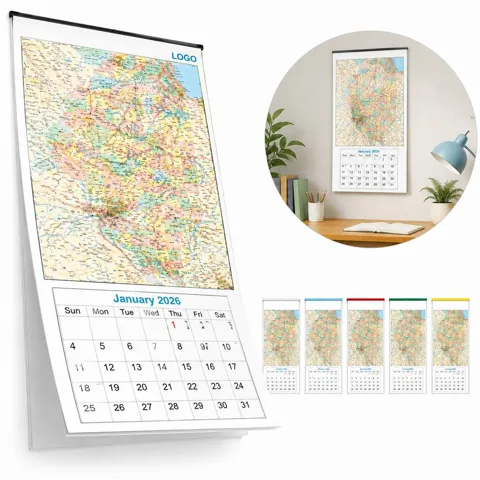 Illinois Map Kitchen Apron Calendar
