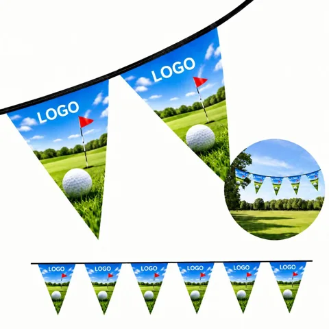Weather-Resistant PVC Triangle Pennant Banner for Decor