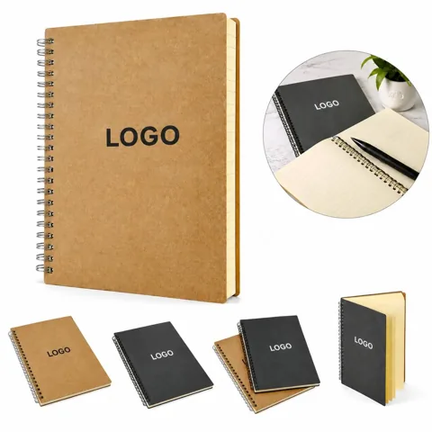 A5 Genuine Cowhide Spiral Journal Notebook