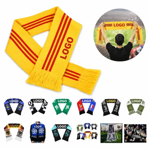 Woven Polyester Soccer Fan Scarf for Match Day