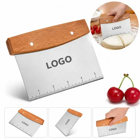 Versatile Stainless Steel Dough Scraper for Baking