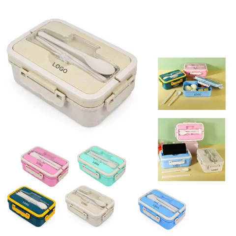 Eco-Friendly Wheat Straw Meal Prep Container with