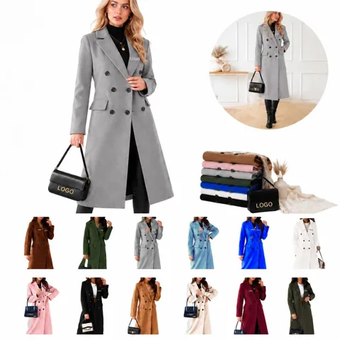 Women's Button Lapel Collar Coat for Daily Wear