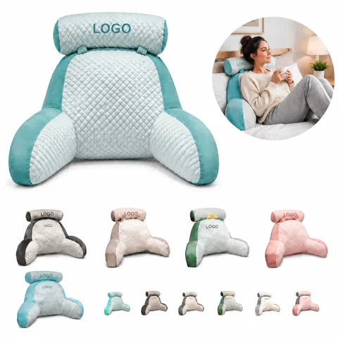 Cooling Bedside Backrest Cushion with Breathable Fabric