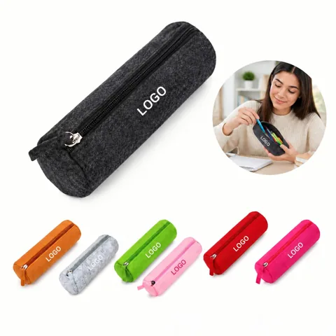 Foldable Felt Pencil Holder with Multiple Compartments