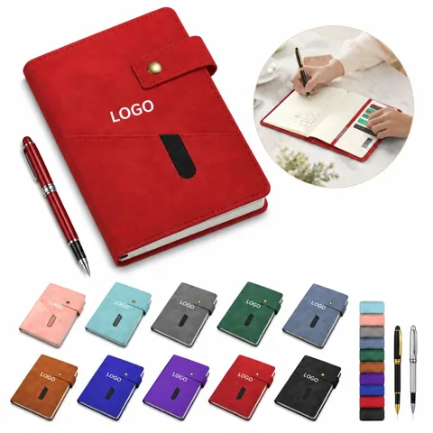 Hardcover A5 Journal with Leather Cover and Ribbon Bookmark