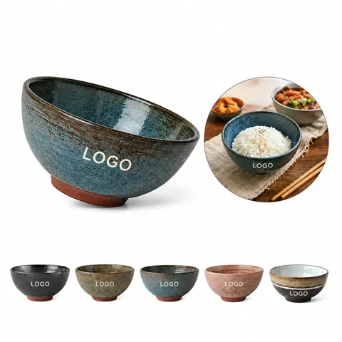 Vintage Style Ceramic Bowl for Salad Soup Rice