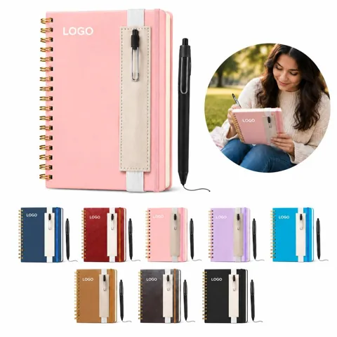 Compact Lined Spiral Notebook with Durable Cover for Notes