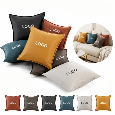 Washable Solid Color Fabric Sofa Cushion