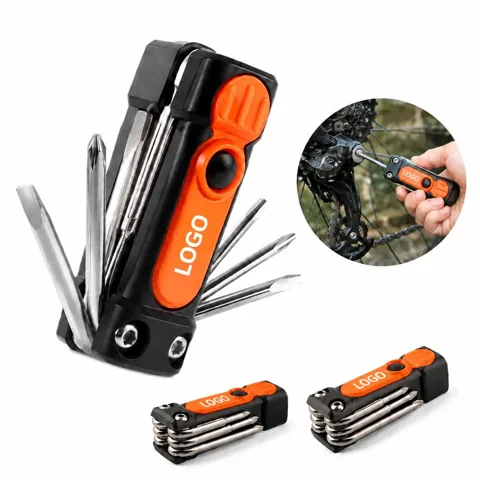 Compact LED Multitool Kit with Screwdriver Bits and Hand