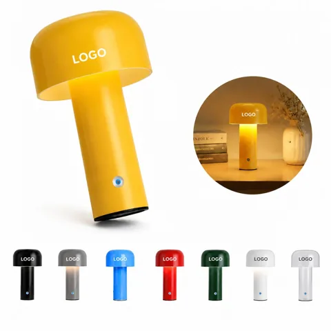 LED Metal Mushroom Lamp with Rechargeable Battery